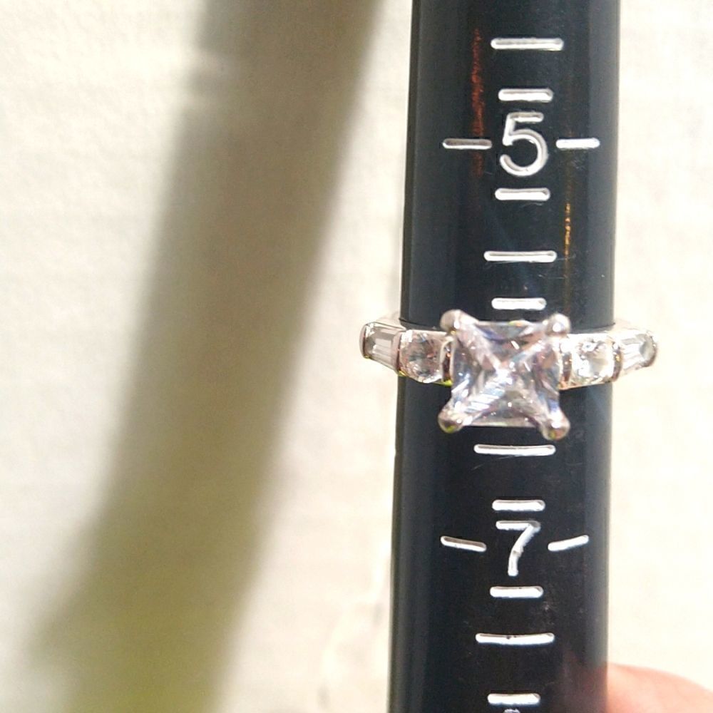 Two Faux Diamond Ring ...Size #6